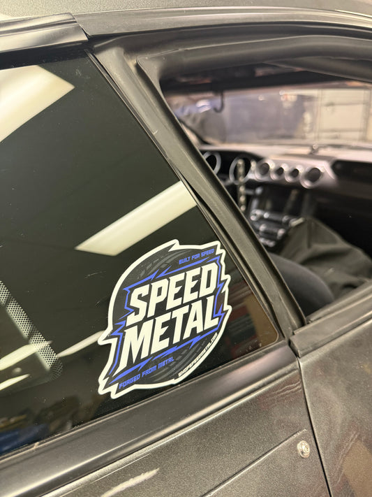 Speed Metal Blue Voltage Slap Sticker